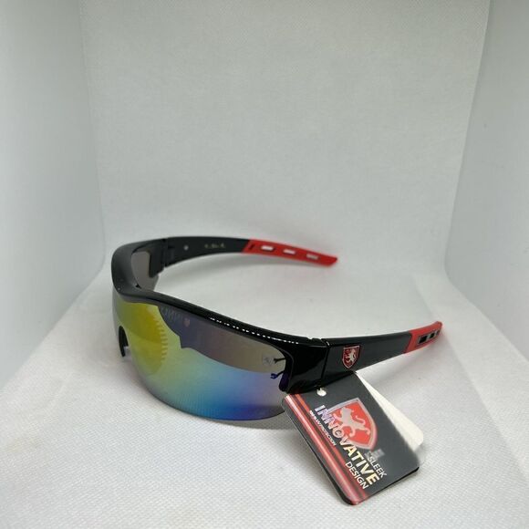 Khan Mens Mirrored Semi Rimless Sunglasses - Picture 1 of 3